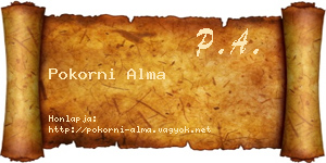 Pokorni Alma névjegykártya
